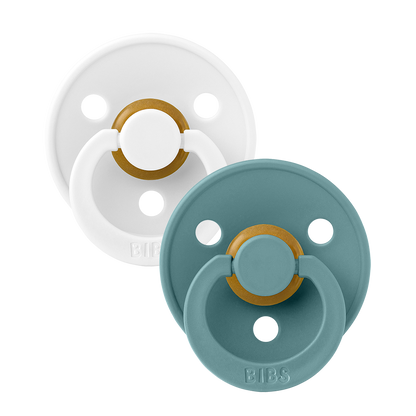 BIBS Colour 2 Pack White/Island Sea