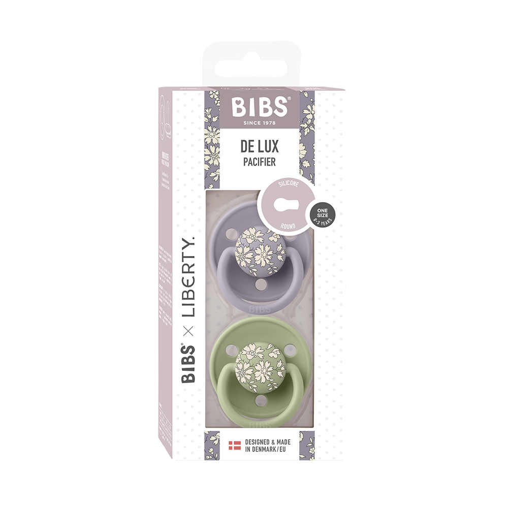 BIBS x LIBERTY De Lux 2 PACK Capel - Sage Mix