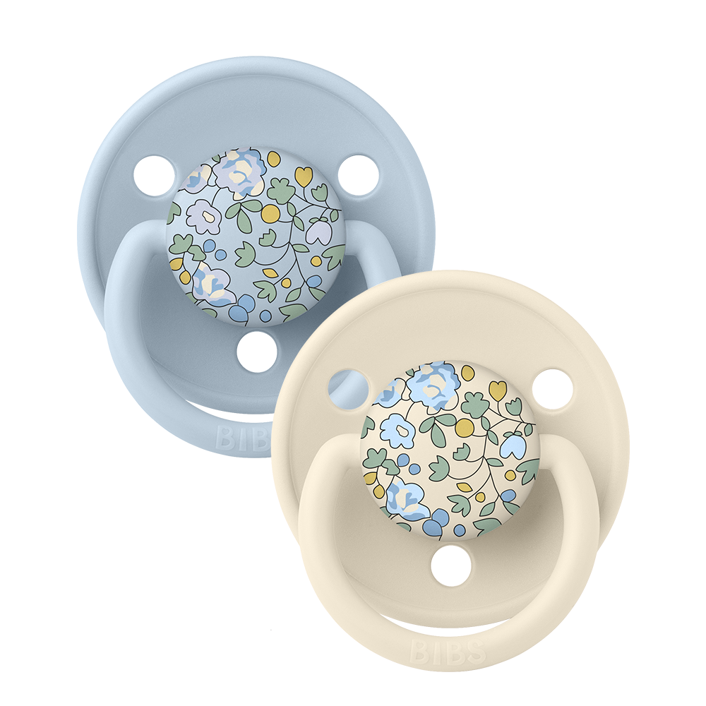BIBS x LIBERTY De Lux 2 PACK Eloise - Baby Blue Mix