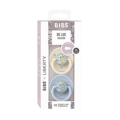 BIBS x LIBERTY De Lux 2 PACK Eloise - Baby Blue Mix
