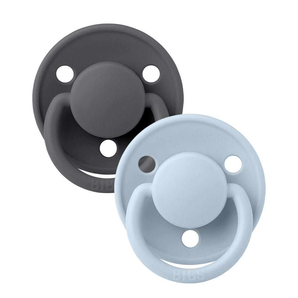BIBS De Lux 2 PACK Iron/Baby Blue [product_typ] - BIBS EU