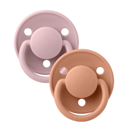 BIBS De Lux 2 Pack Pink Plum/Peach
