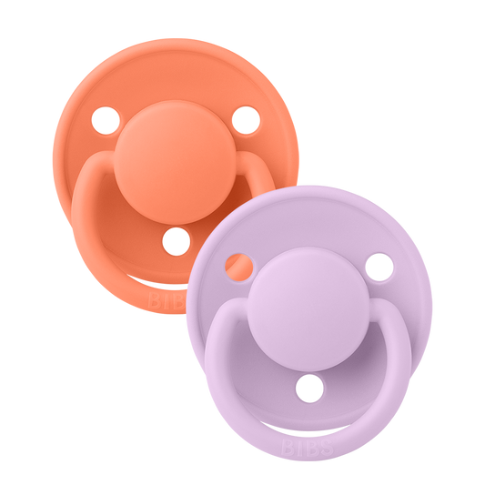 BIBS De Lux 2 PACK Papaya/Violet Sky