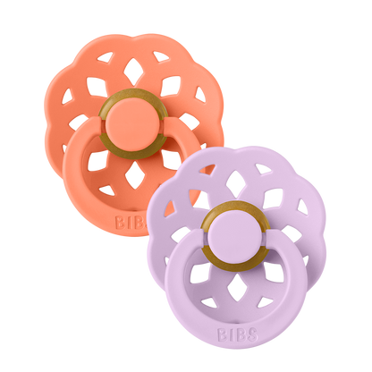 BIBS Boheme 2 PACK Papaya/Violet Sky