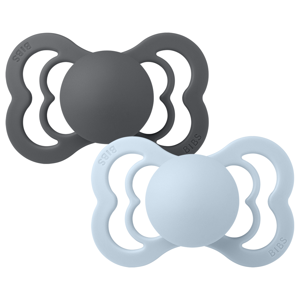 BIBS Supreme 2 PACK Iron/Baby Blue [product_typ] - BIBS EU