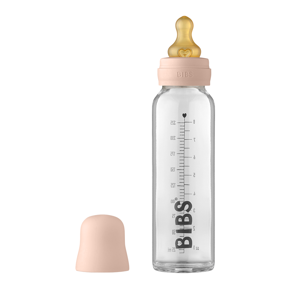 Baby Glass Bottle Complete Set 225ml Blush