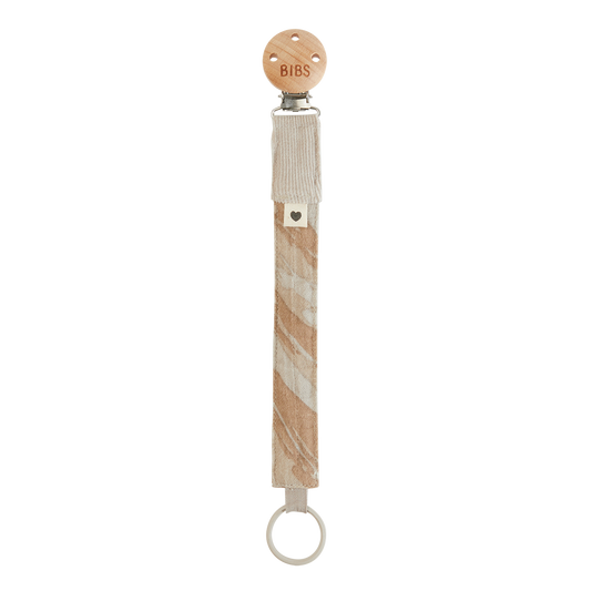 Tie Dye Camo Pacifier Clip Sand